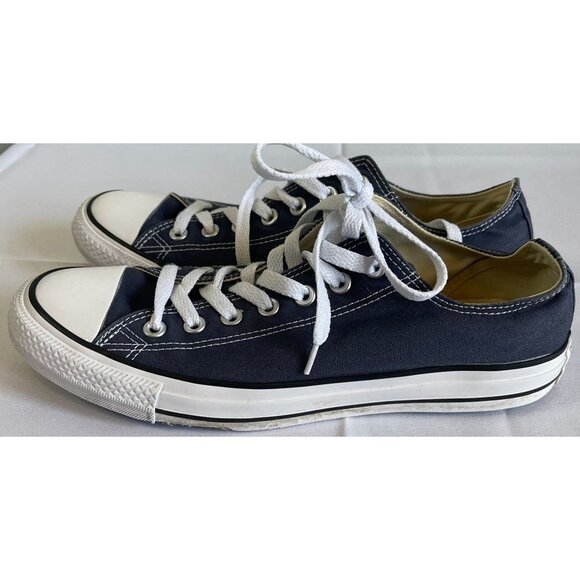 Converse Navy and White Men's Shoes - Picture 4 of 9